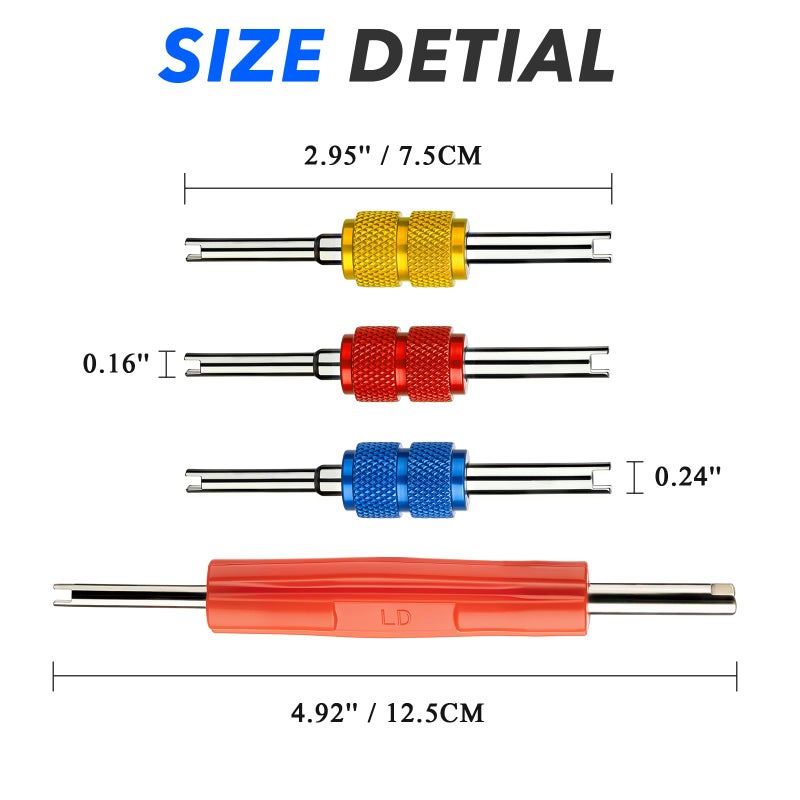 ROSY PIXEL Diking R134A R12 A/C HVAC Air Conditioner Schrader Valve Stem Core Remover Tool (Remover Tool) - Image 3
